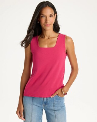 Contour Cotton™ Square Neck Tank | Chico's